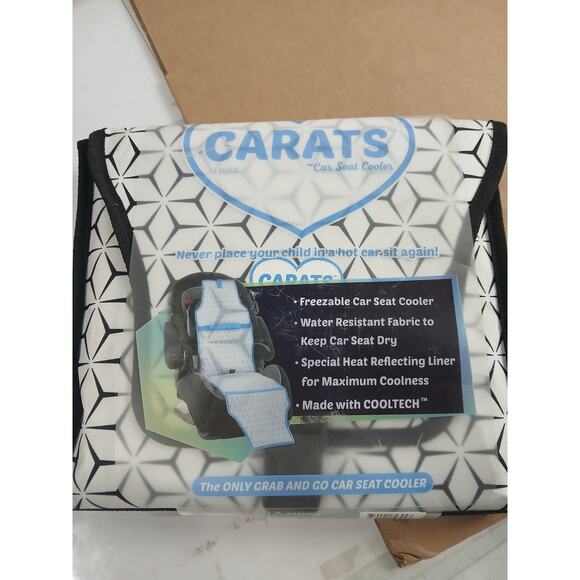 USED Cool Carats Car Seat Cooling Pad for Babies, Black  /White-OS - Picture 3 of 4